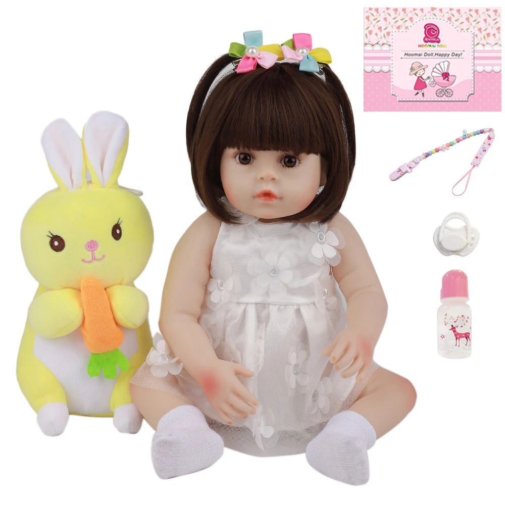 

Лидер продаж, полностью силиконовая кукла ручной работы ToyAlive, 19 дюймов, 48 см, модные милые виниловые куклы Новорожденные для малышей, подаро...