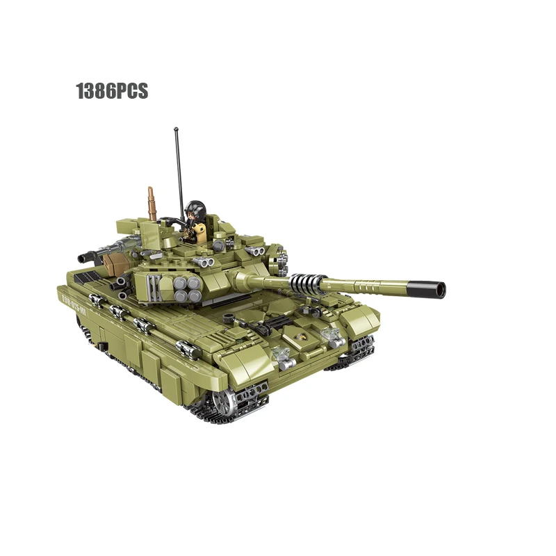 

WW2 Modern military across battlefield tiger T90 tank batisbricks moc block world war Scorpio Legion army figures bricks toys