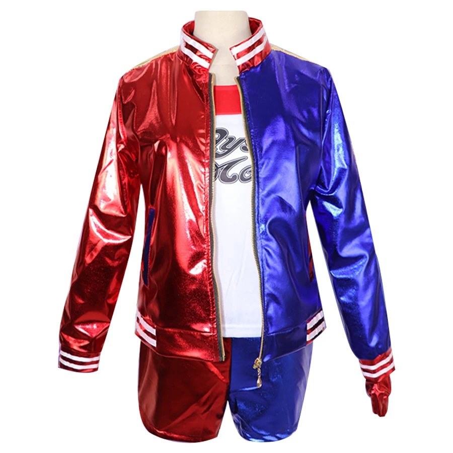 Костюмы для косплея Харли из отряда Квинна футболка пальто куртка брюки браслет