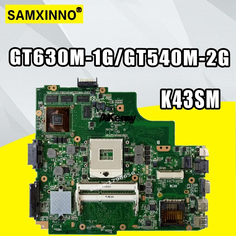 K43SM материнская плата GT630M 1G/GT540 2G REV: 3 0 для For Asus A43S X43S K43SV K43SJ ноутбука Материнская