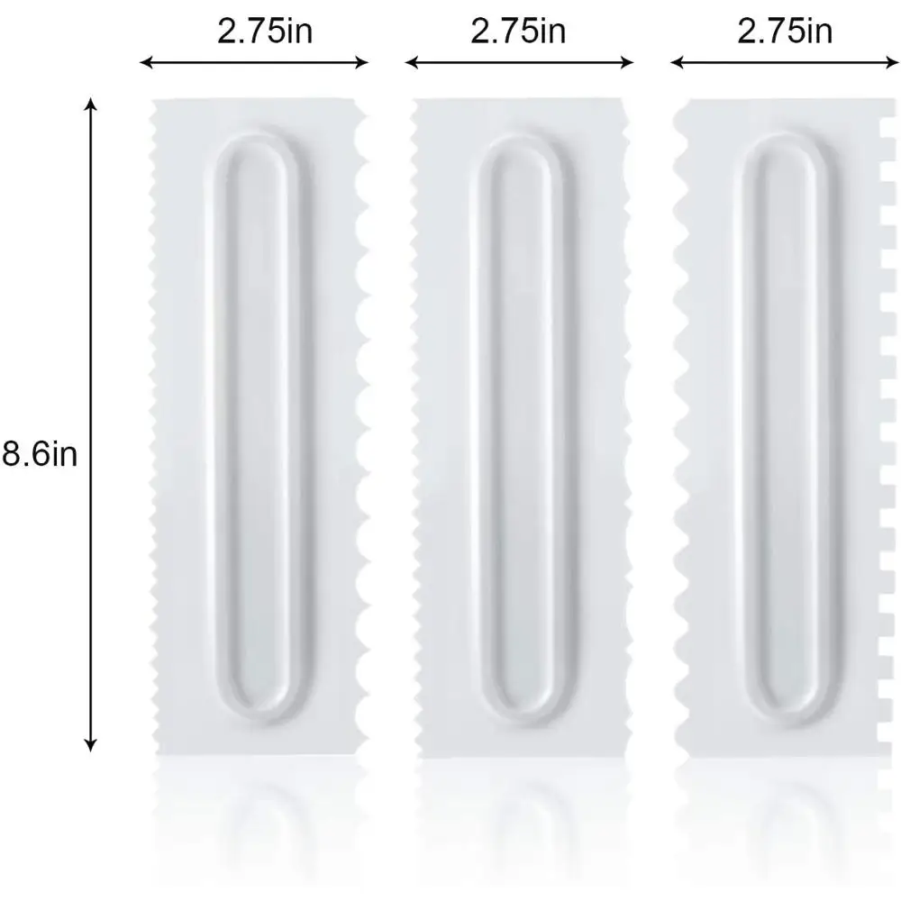 15 style Plastic Sawtooth Cake Scraper set Decorating Comb&amp Icing Smoother Tool DIY Spatula | Дом и сад