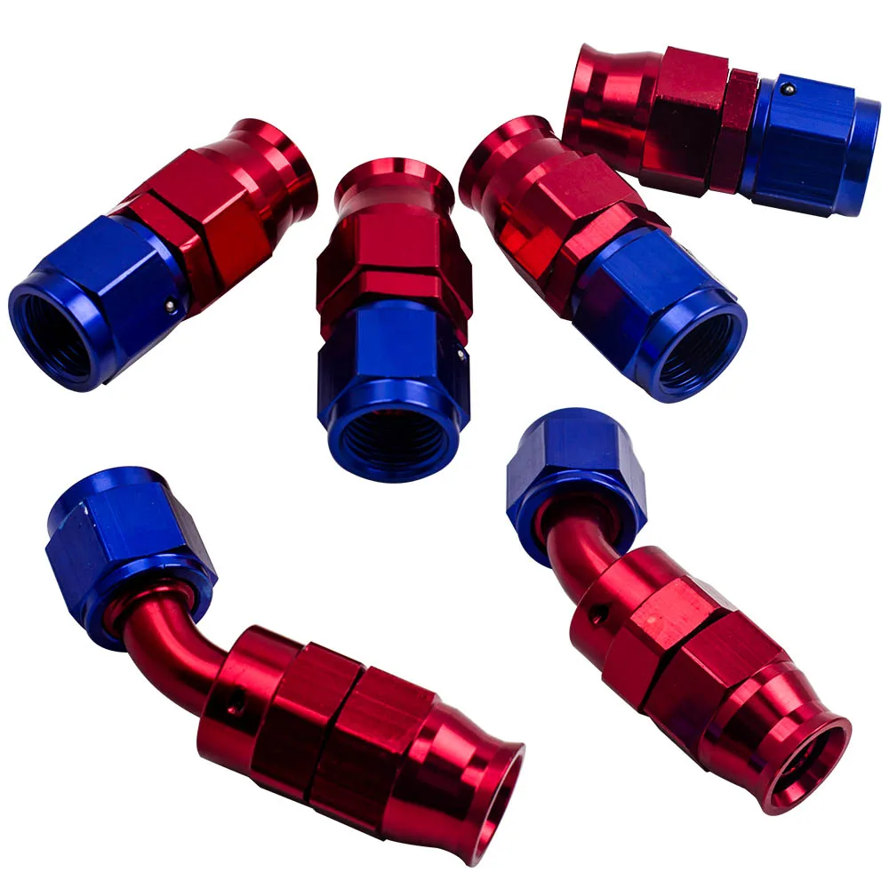 Комплект адаптеров для конца топливного шланга в оплетке AN6 длиной 20 футов + 10