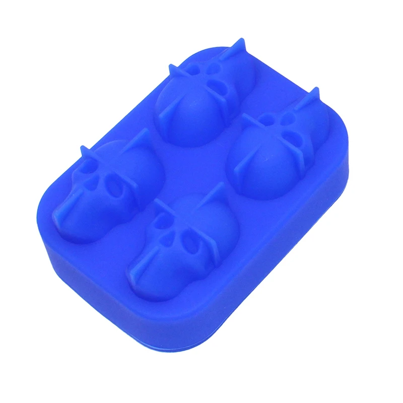 Силикагель Череп Ice Cube Bar Хэллоуин Бытовая Кухня Плесень 3D Creative 4 Скелет Ледяной