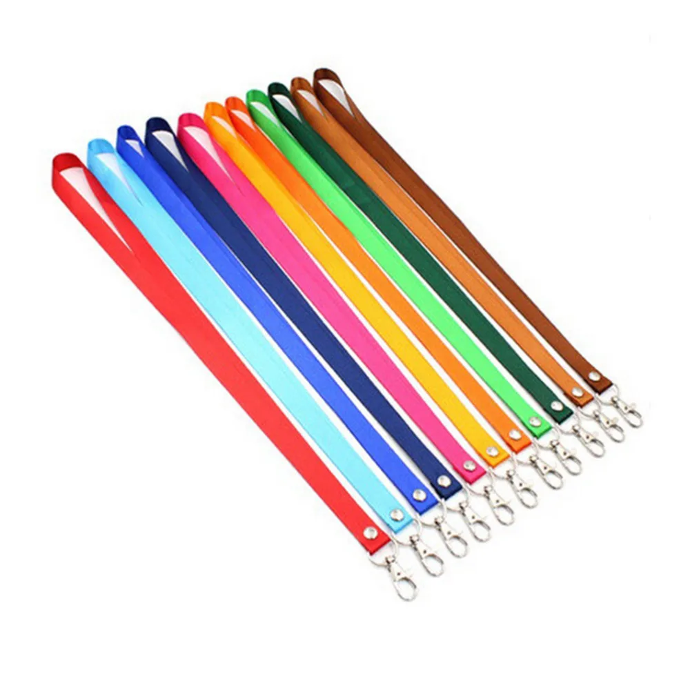 

1pc Thicken Pure Color Lanyards For Keys ID Card Gym Mobile Phone Straps USB Badge Holder DIY Hang Rope Lariat Lanyard