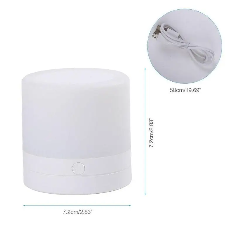 

USB Rechargeable LED Night Light Colorful Lighting Living Room Night Led Lamp For Bedroom Sensor Night Bedside Lamp L B4A4