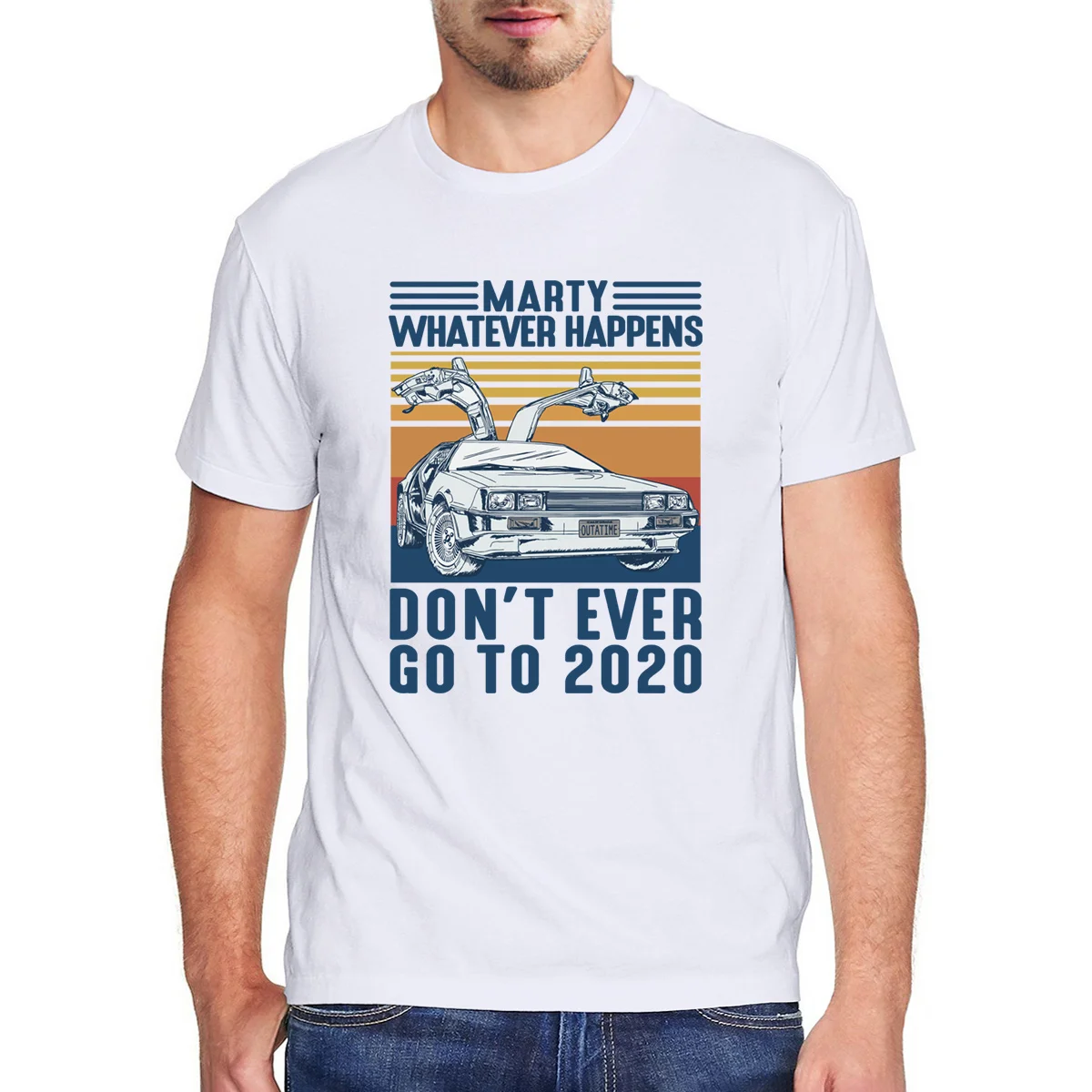 

Marty Whatever Happens Don't Ever Go To 2020 Vintage Men T-shirt