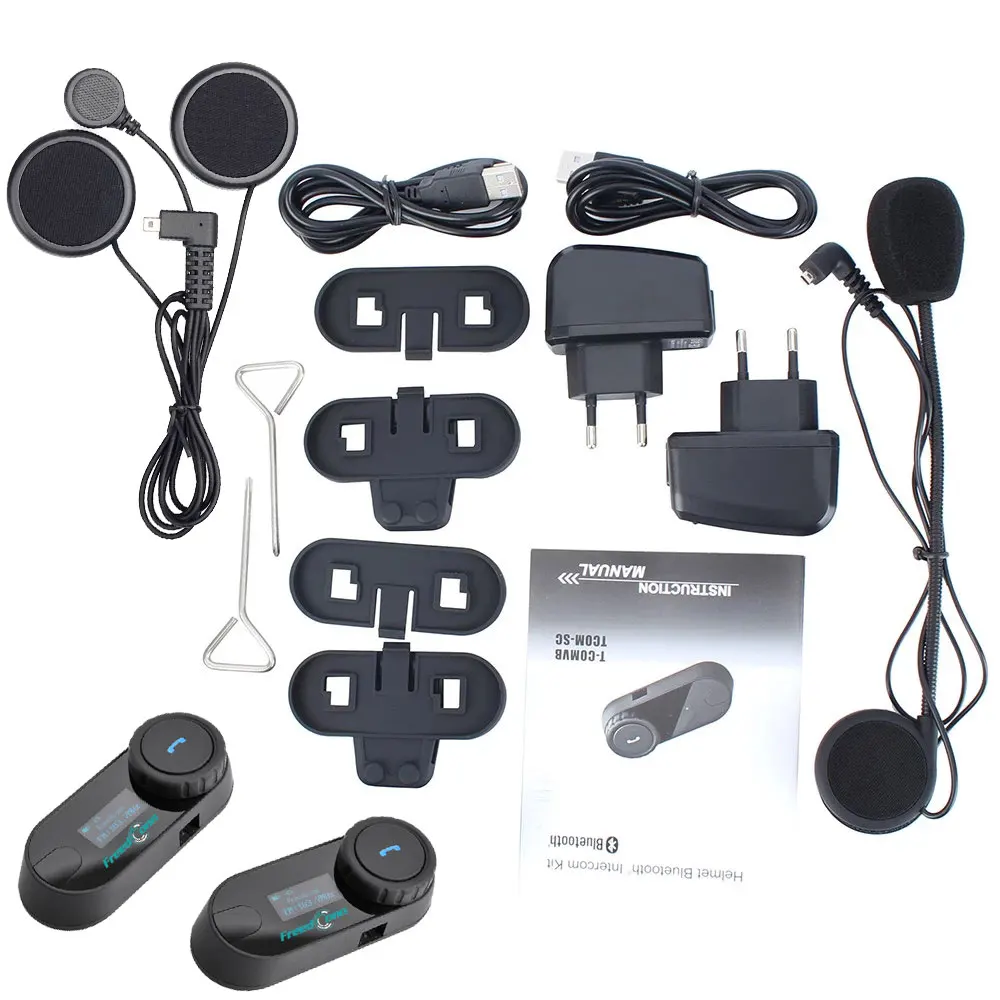 2 шт./лот Freedconn 800 м tcom-sc мотоцикл домофон BT Bluetooth Беспроводной нашлемная телефонная гарнитура с fm LCD переговорное устройство