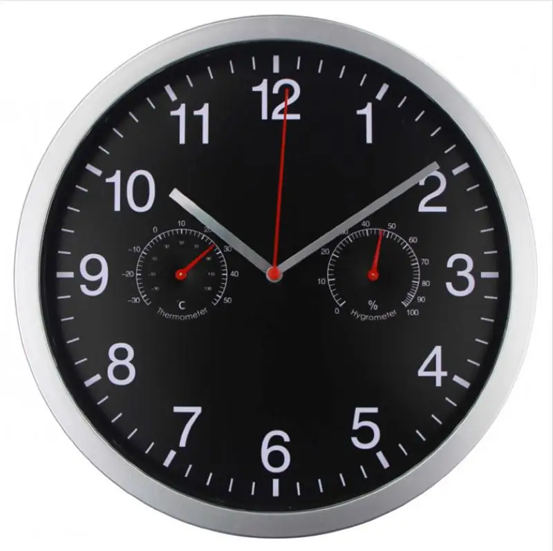 

Home Decor Wall Clocks Plastic Shell White/black High-quality 10 Inch Round Nordic Creative Living Room Wall Clock Despertador