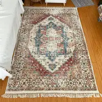 Persian Rug Vintage Ethnic Carpet Living Room American Style Tassel Soft Carpet Bedroom Bedside Rug Home Delicate Floor Rug Mat