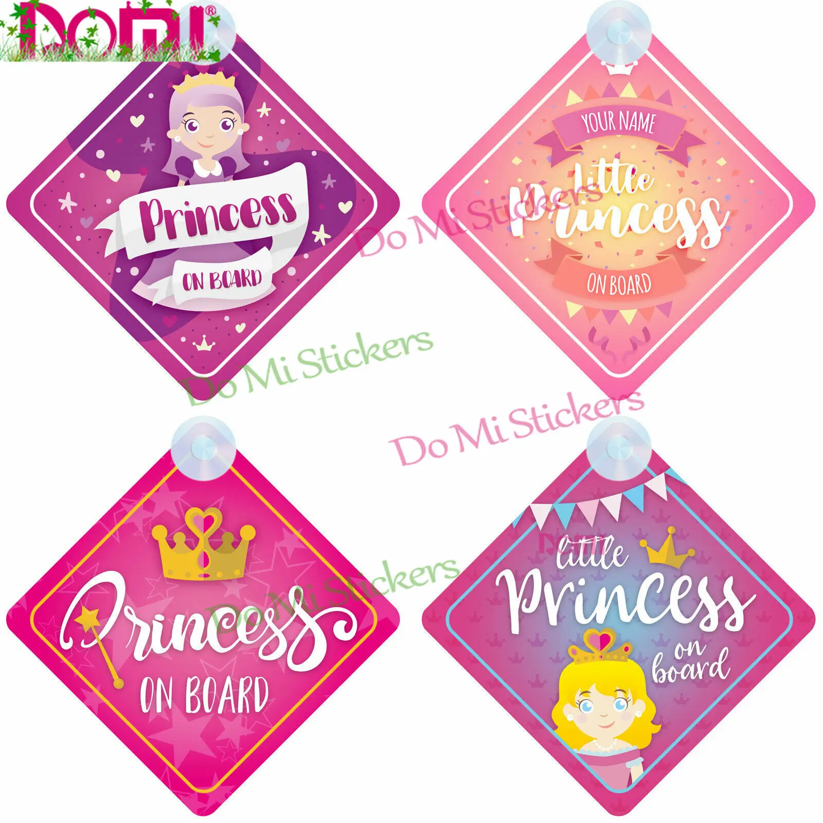 

Princess on Board Personalised Girl Baby/Child Car Sign Car Sticker Windshield Bumper Motocross Racing Decal Vinyl Sunscreen