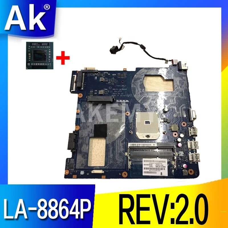 AKemy для Samsung NP355V5C материнская плата ноутбука QMLE4 LA 8864P REV: 2 0 100% протестирована