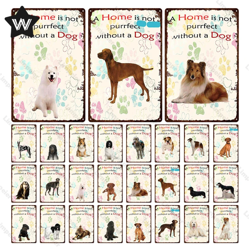 

Металлический знак с собакой, настенные наклейки с животными, металлический налет с собаками, металлический налет с собаками, винтажное нас...