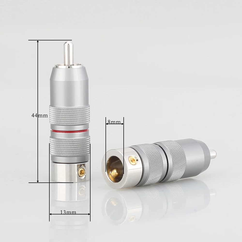 Viborg VR107R родиевое покрытие Чистая медь RCA межблочный разъем аналоговый