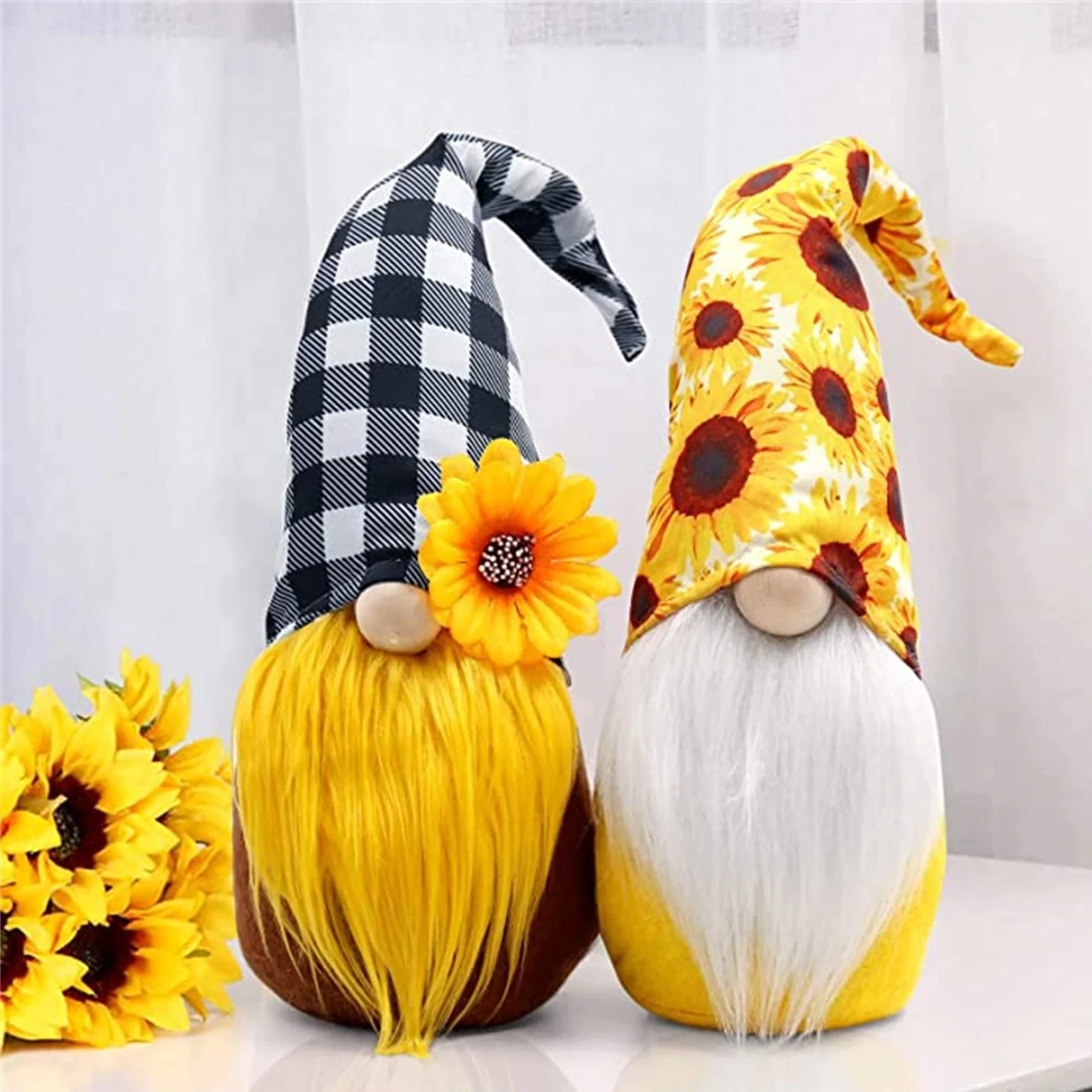 

Spring Sunflower Bumble Bee Festival Striped Gnome Scandinavian Tomte Nisse Swedish Honey Bee Elfs Home Plush Toys Hot