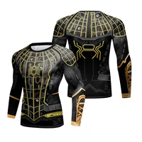 spring and summer new style fashion round collar youthful vitaility rash guard comfortable men long sleeve t shirt