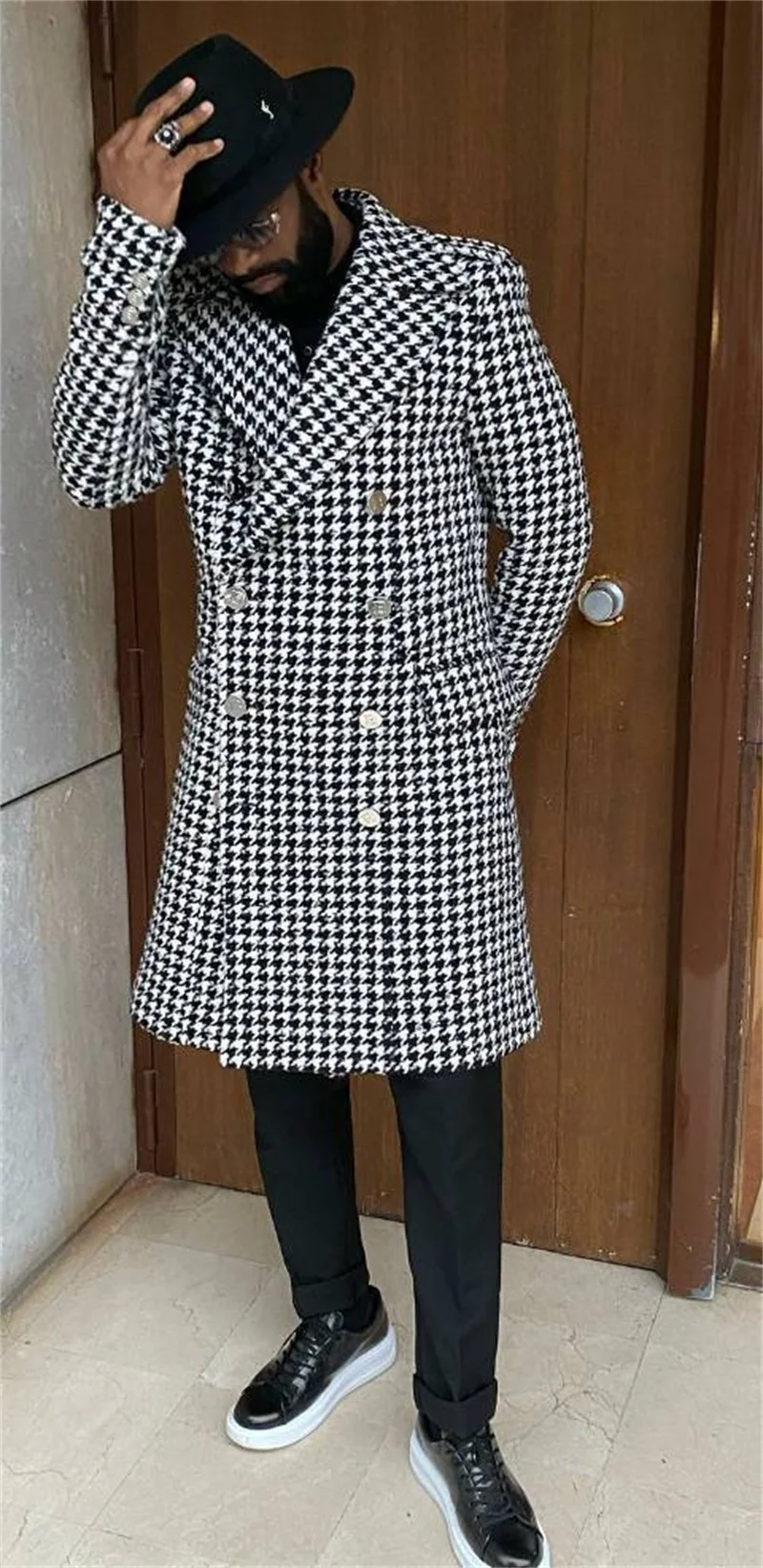 

2021 Mens Suits Tweed Lattice One-Piece Suit Tweed Vintage Business Jacket Custom Wedding Tuxedos New in autumn