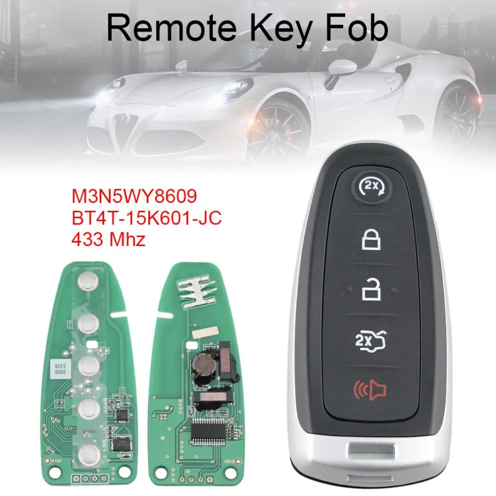 

5 Buttons Folding Car Remote Key with PCF7953 Chip M3N5WY8609 Fit for Ford Focus Edge Escape Explorer Taurus Flex 2011-2016