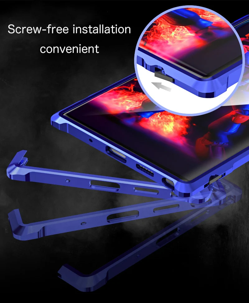 Note10plus, Высококачественная ультратонкая металлическая рамка, закаленное стекло, зеркальная оболочка для samsung galaxy note 10 plus, чехол, крышка, note10+ note10