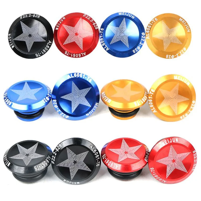 

2pcs Aluminum Alloy Bicycle Handlebar End Plug MTB Road Bike Grips Bicycle Cycling Handles Grips Caps Stoppers Supplies Dropship