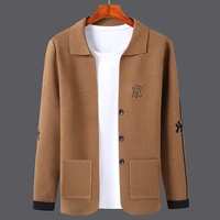 2021 new mens knitwear thom browne cardigan business casual jacket button up cotton sweater with pockets
