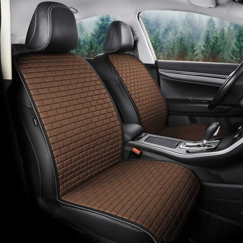 

Universal Flax Car Seat Cover Breathable Auto Seat Cushion Protector Front Rear Seat Pad Mat With Backrest fit Suv or Van