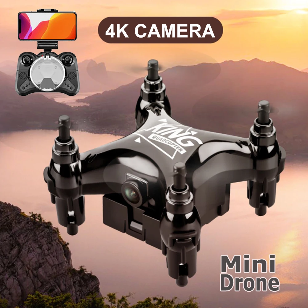 2021 New Mini Drone 4K  HD Camera WiFi Fpv Air Pressure Altitude Hold Black And Gray Foldable Quadcopter RC Dron Toy
