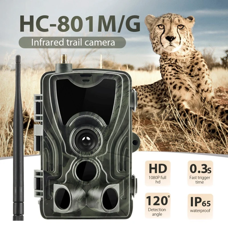 Hc-801M охоты Камера 2G Sms/Mms/Smtp дикой 0 3 S триггер фото ловушки для животных 16Mp Hd