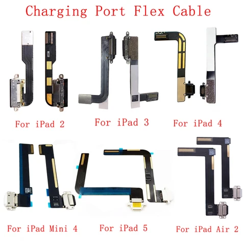 Зарядка Порты и разъёмы для гибкого кабеля для iPad 2, 3, 4, 5, 6 iPad Air 2 iPad 9,7 2017 2018 USB Зарядное устройство разъем док-станция для зарядки с гибким