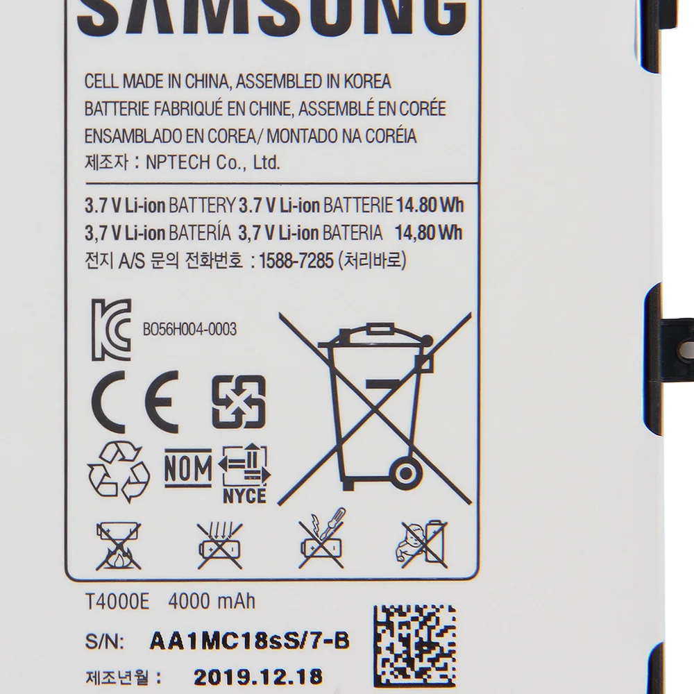 Samsung оригинальный сменный аккумулятор T4000E для GALAXY Tab3 7 0 T2105 T217a T210 T211 T4000U/C планшет