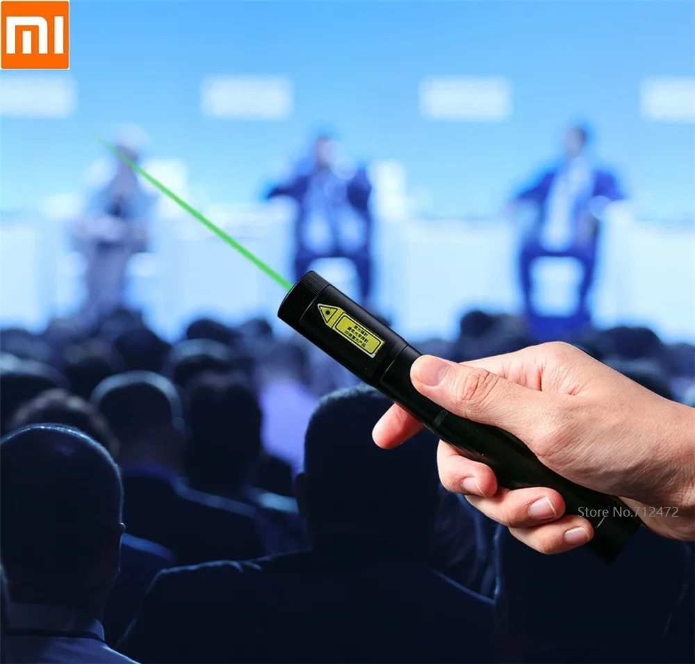 Xiaomi deli High Power Single point laser pointer 200M Pointer Burning Presenter Remote Lazer Safety Lock for Office Learning |