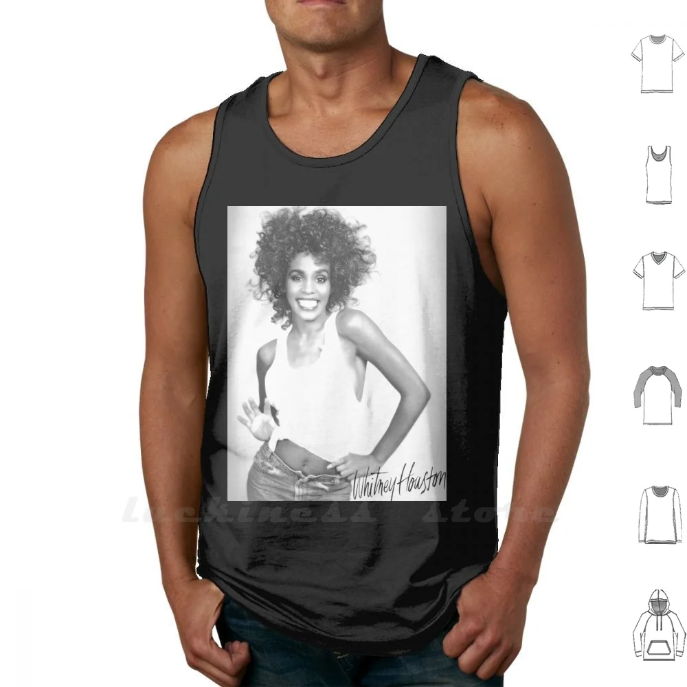 

Майка Whitney, жилет, 100% хлопок, музыка, поп, р-б ритм, блюз, Уитни, 80-е 90-е 1920-е 1920-е годы, тренд художника, модная женская