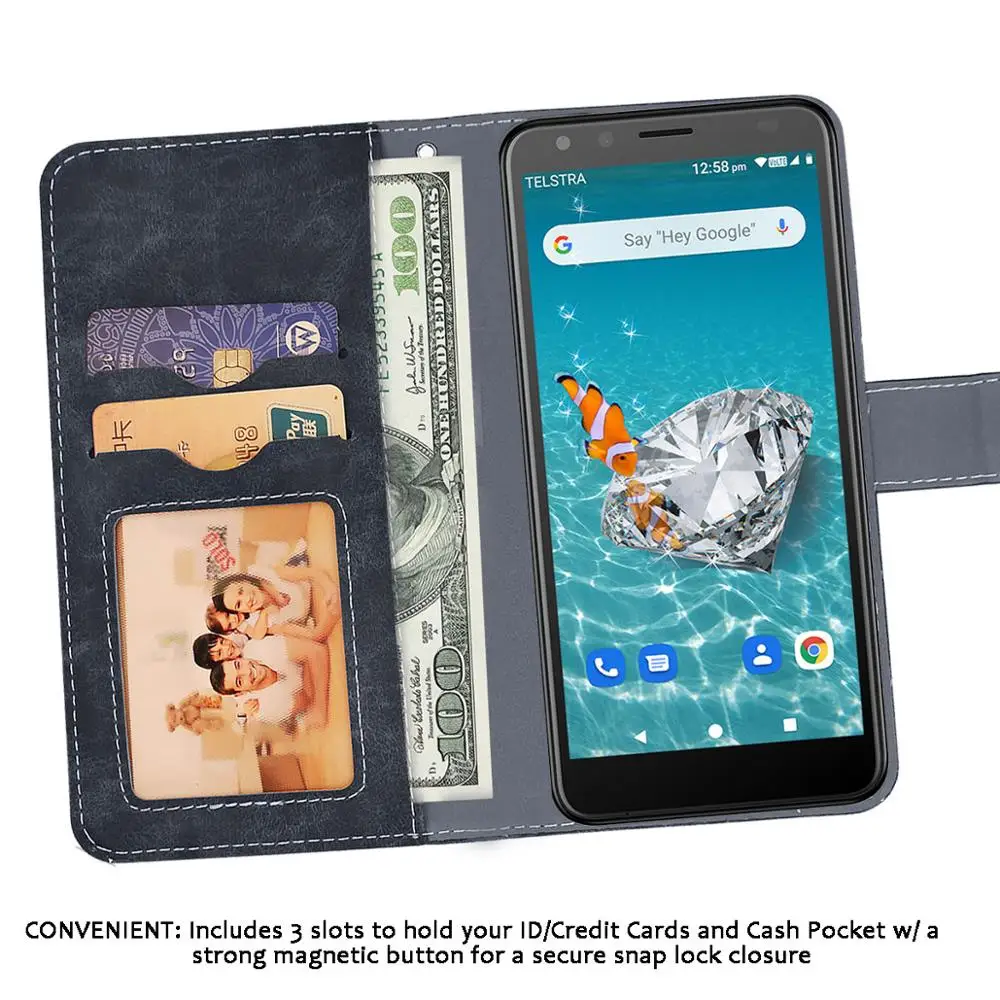 

Vintage Leather Wallet Aspera Gem Case 5.45" Flip Luxury Card Slots Cover Magnet Phone Protective Cases Bags