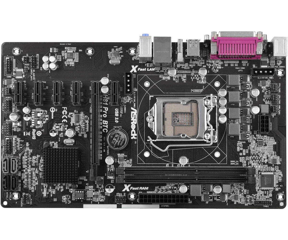 Preise Für ASRock H81 PRO BTC Desktop-Motherboard Intel H81 Sockel LGA 1150 I7 I5 I3 DDR3 PCI-E X16 SATA III Original Verwendet Mainboard