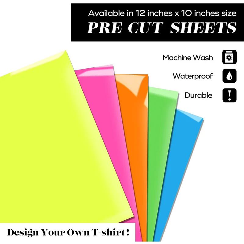 Неоновая ПУ теплопередача Винил HTV комплект для футболки куртки сделай сам свою