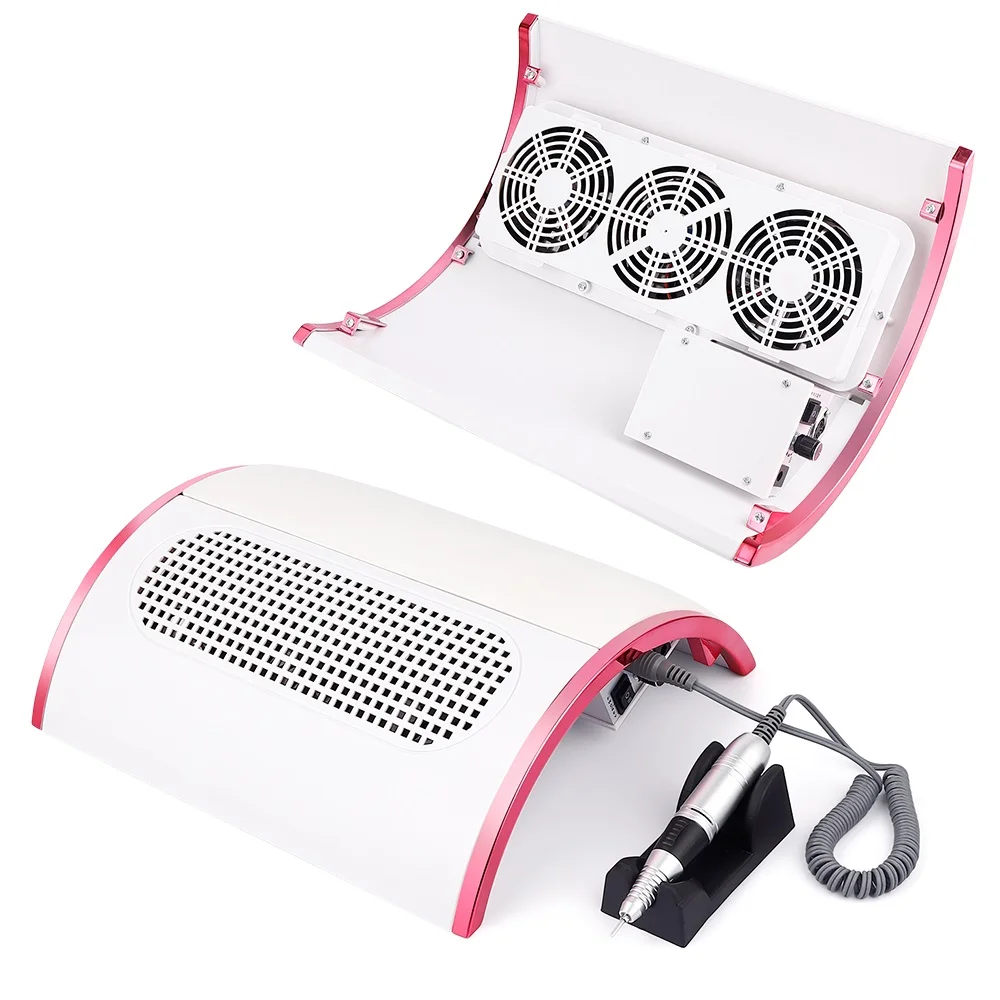 Электрическая дрель для ногтей 2 в 1 48 Вт + Пылезащитная машина с 3 вентиляторами