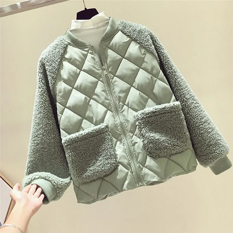 Женское пальто высокое качество плюшевое повседневное овечья шерсть утолщенное