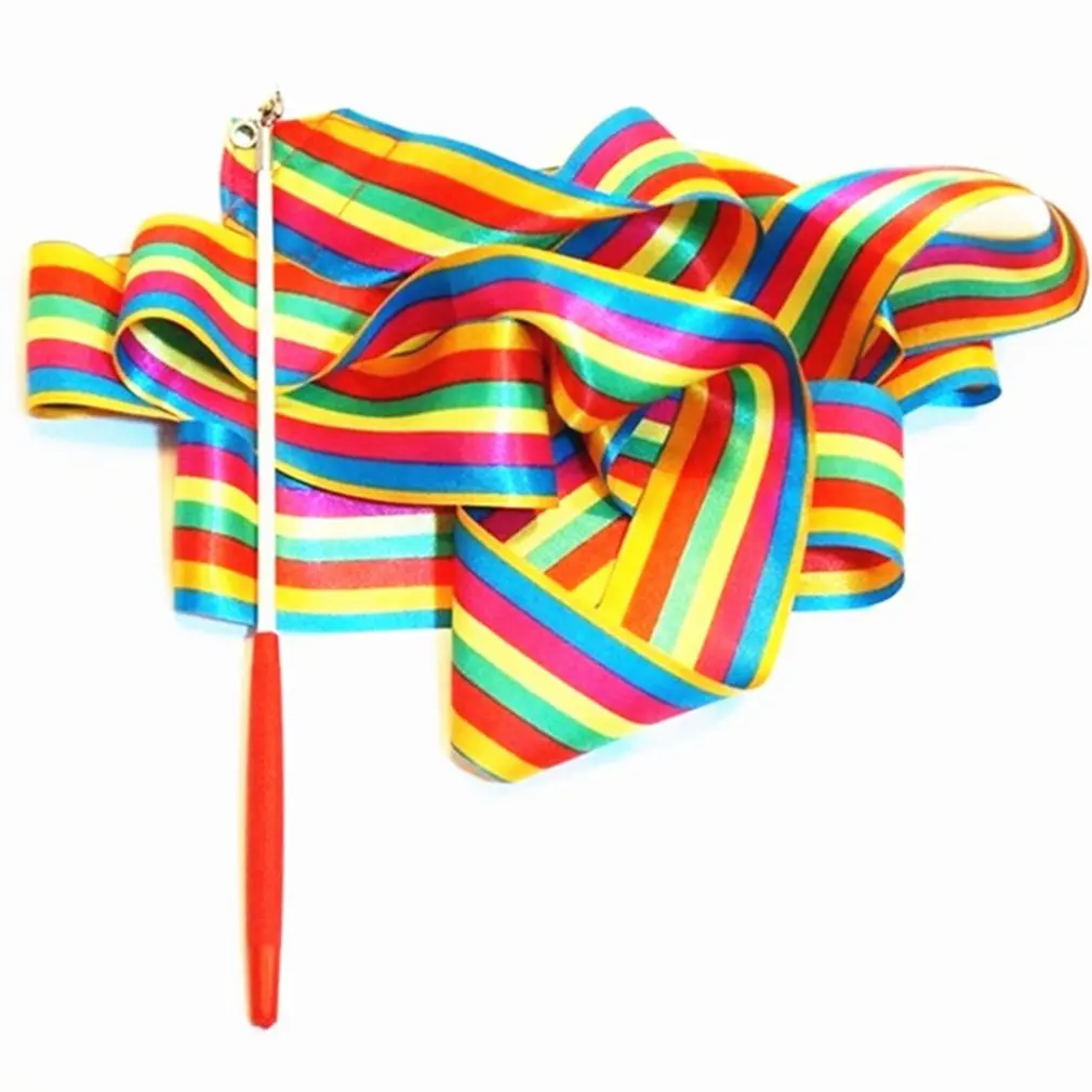 

4M Dance Ribbon Gym Rhythmic Gymnastics Art Gymnastic Ballet Streamer Twirling Rod Outdoor Sport Games For Kids Children Toys