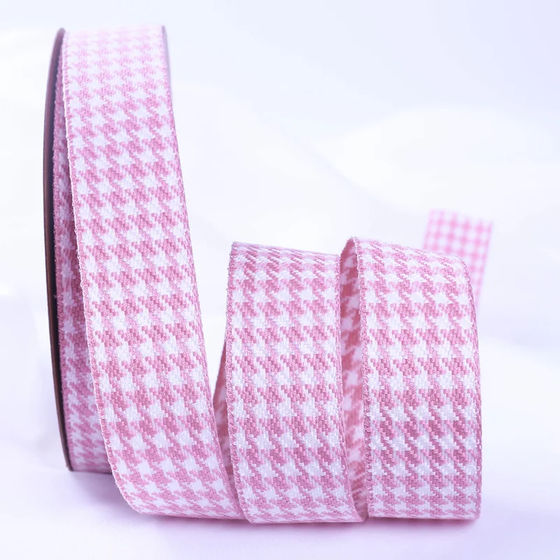 Light pink 40mm 10 ярдов/набор лента Diy бант аксессуары для волос упаковка букета лента одежда Подарочная коробка декоративный плед хлопок пояс - Цвет: Light pink 40mm