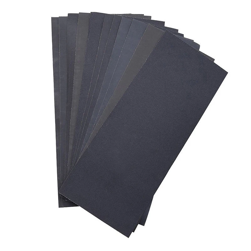 

Abrasive Dry Wet Waterproof Sandpaper Sheets Assorted Grit of 400/ 600/ 800/ 1000/ 1200/ 1500 for Furniture, Hobbies and Home Im