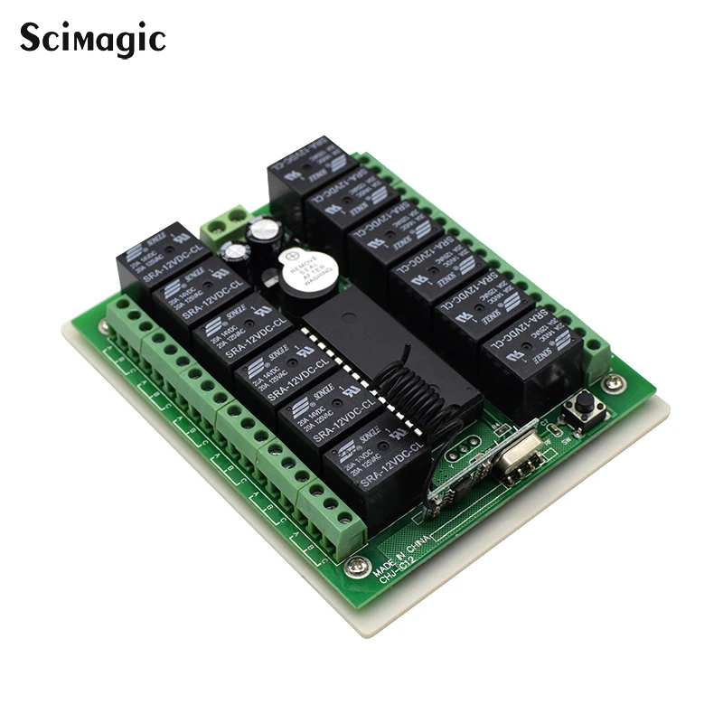 433mhz DC 12V 24v 12CH Relay Wireless Remote Control Switch 433 MHz RF Receiver Module For Smart Home lighting | Электроника