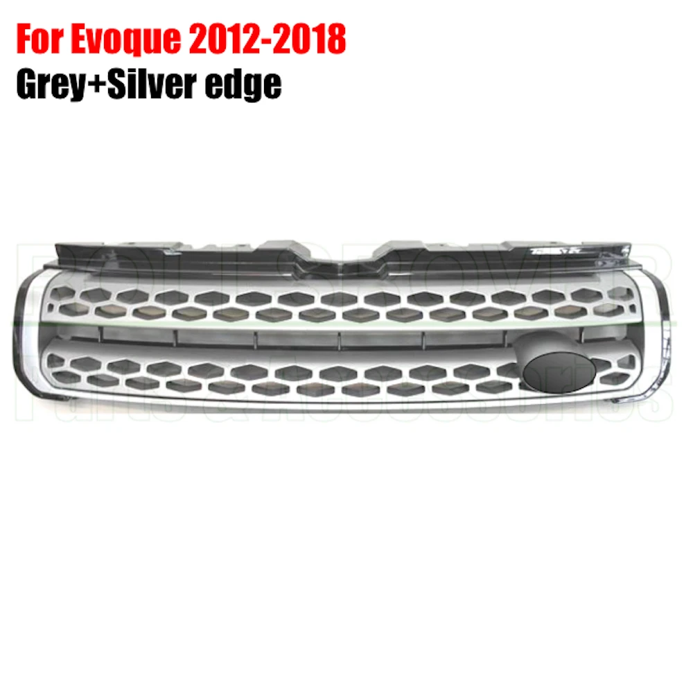 Серая Серебристая решетка для переднего бампера ROLLSROVER Range Rover Evoque 2012-2018