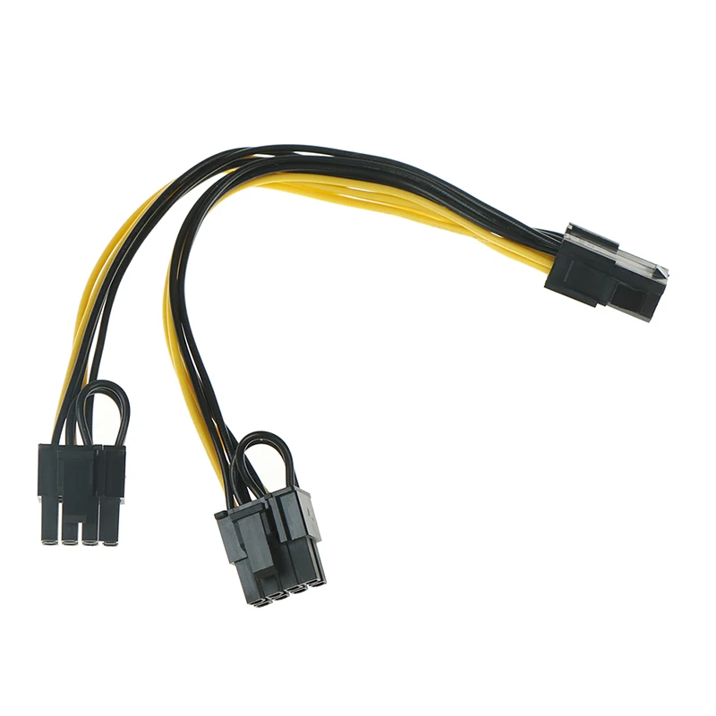 

1pc 8Pin(6Pin+2Pin) Splitter Cable Power Connector 30cm Cable GPU PCI-E 8Pin to Double PCI-E PCI Express