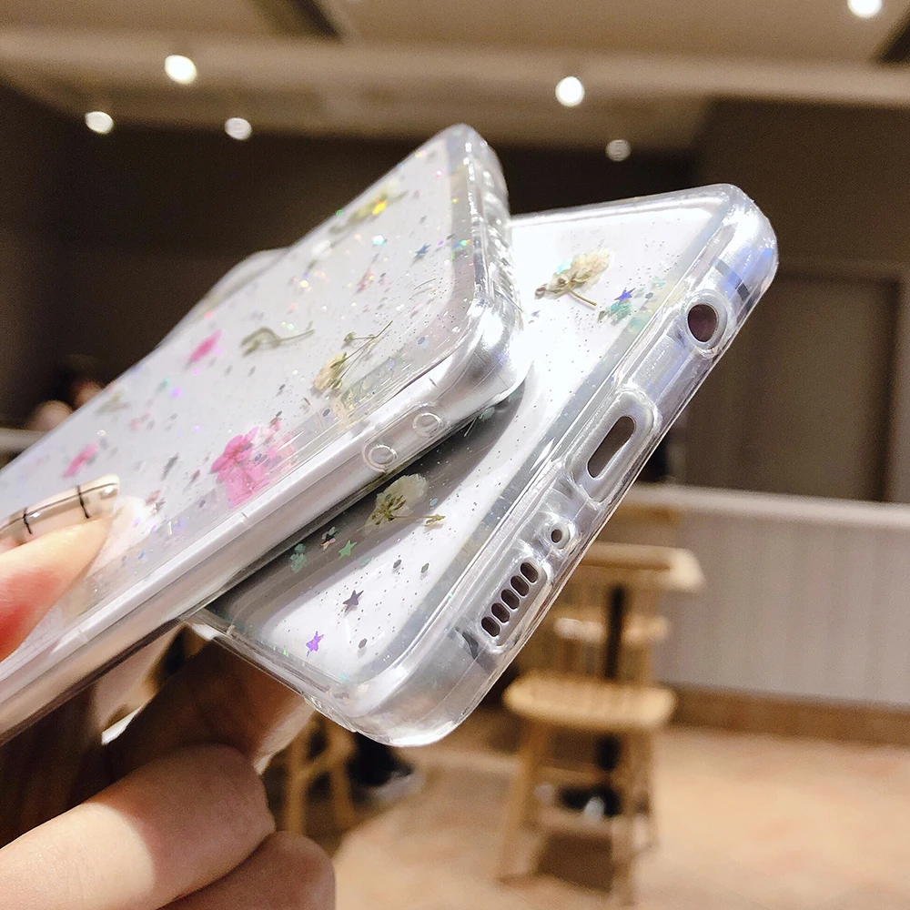 Чехол LOVECOM для телефона Samsung Galaxy Note S21 10 S10 S10e S8 S9 Plus 8 9 настоящие сушеные цветы