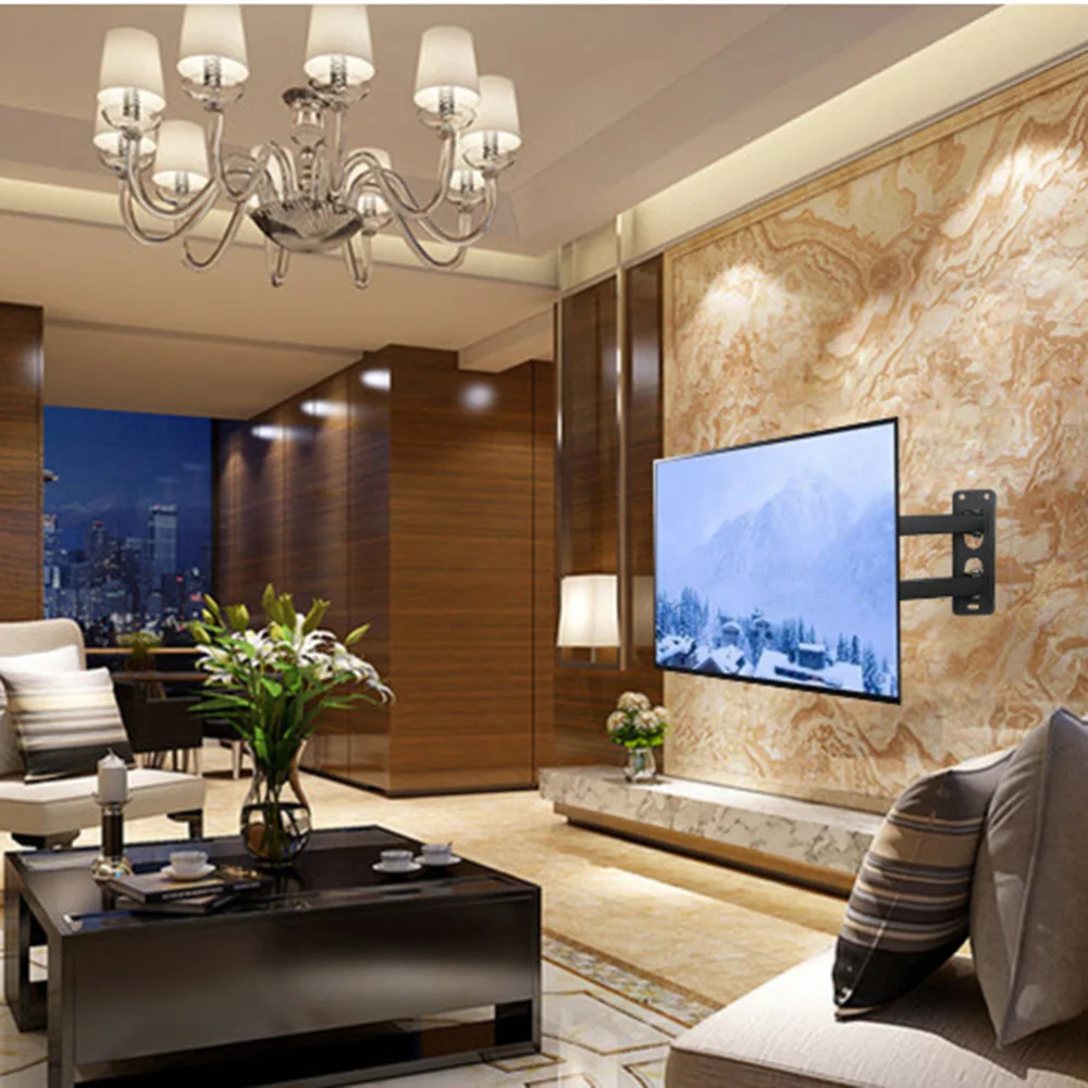 

TV Hanging Shelf Flexible Rotary Bracket General Television Hanging Rack 17-55inches TV Hanging Stand for Home Store (Extensiona