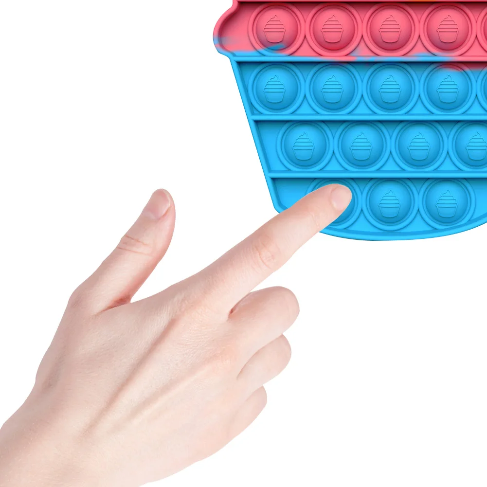

New Cupcake Push Fidget Bubbles Sensory Toys Autism Antistress Toys for Children Adult Decompression Toy Juguetes antiestrs