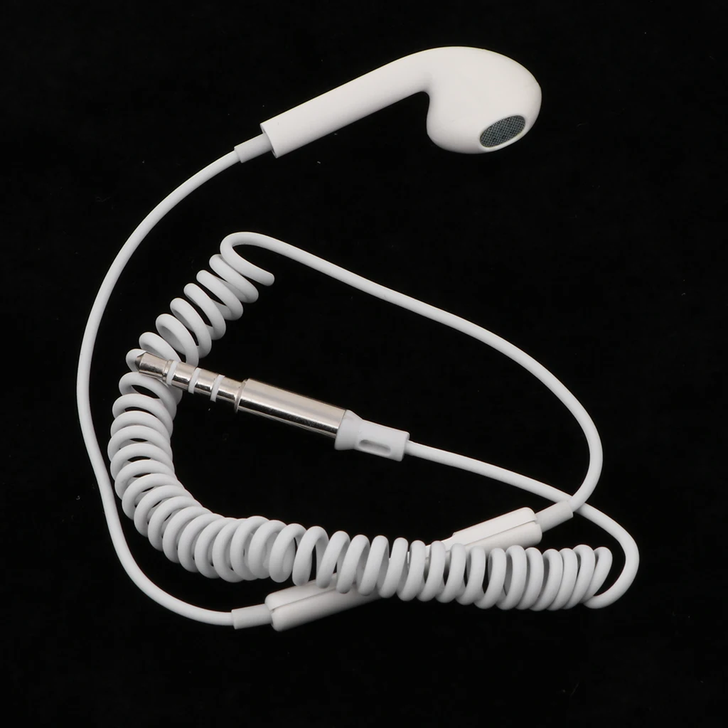 Одна сторона длиной проводной кабель удлинитель с пружиной наушники для