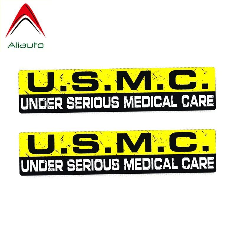 

2 X забавные автомобильные наклейки Aliauto под серьезными медицинскими услугами, Usmc аксессуары, ПВХ наклейка для Mercedes Honda Toyota VW,19 см * 4 см