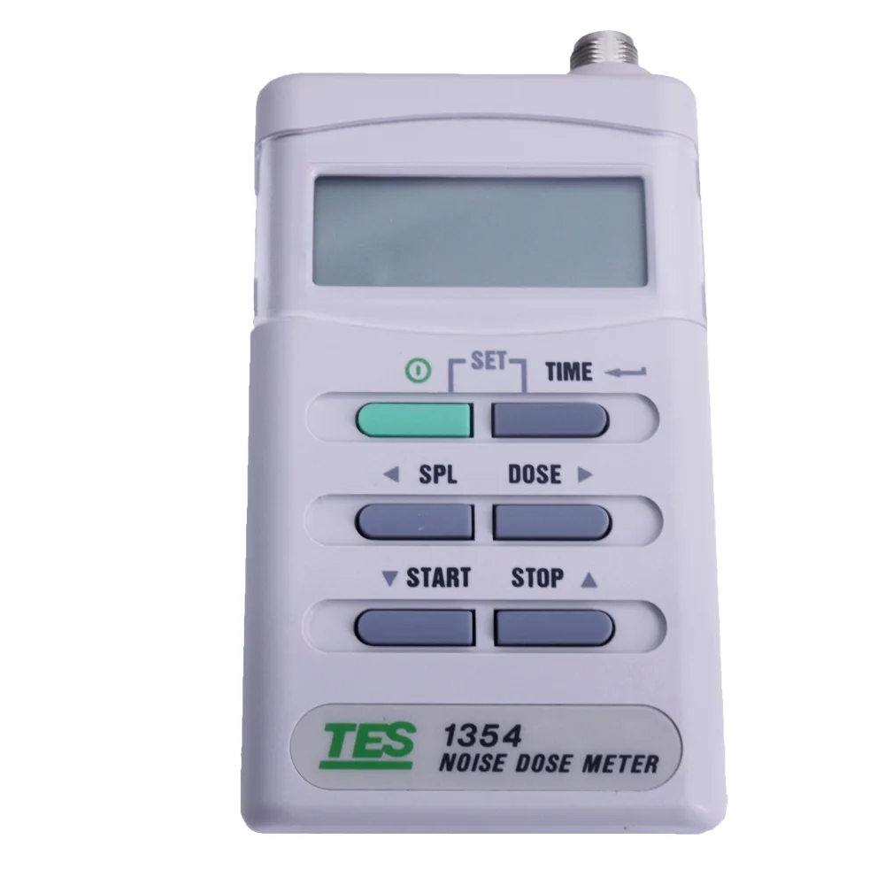 

TES-1354 дозометр уровня шума, измерение дозы шума/время экспозиции/уровень звука. Замок безопасности.