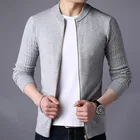 Стильный женский осенний кардиган для мужчин модные пальто-свитер с круглым вырезом и застежкой-молнией тонкий свитер, трикотажная одежда для детей, мужские часы, мужские свитера прилив M-3XL полный