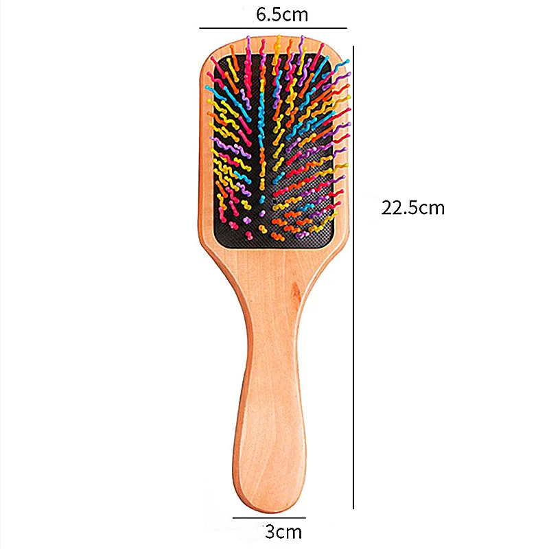 Новинка 2021 деревянная деталь 3 цвета Антистатическая щетка для укладки волос